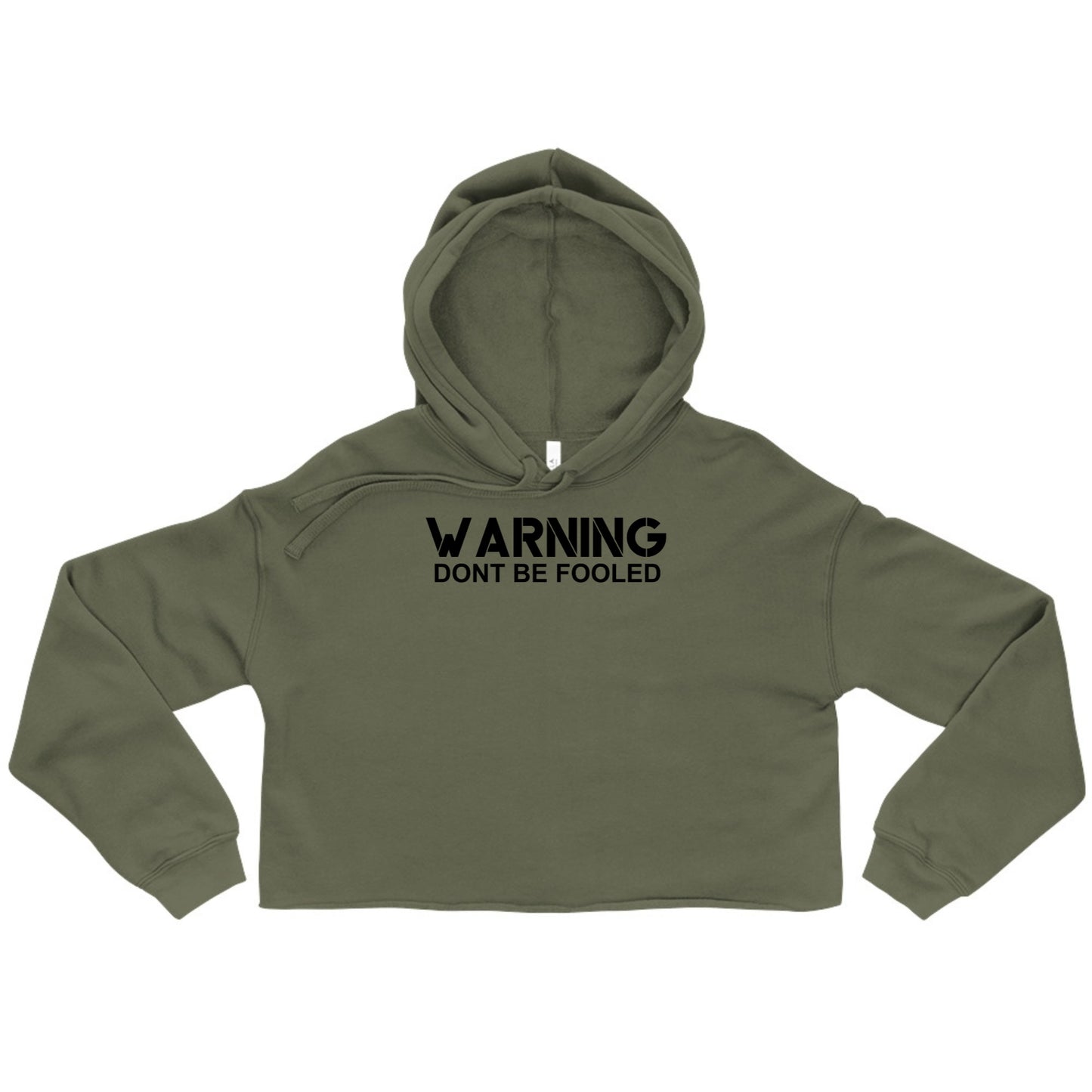 Warning Women's Cropped Hoodie